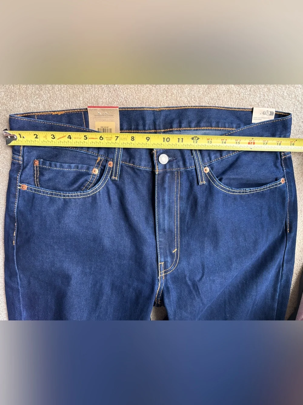 Levi’s 514 Straight Fit Jeans Men’s 36x30 Dark Wash Stretch Denim NWT